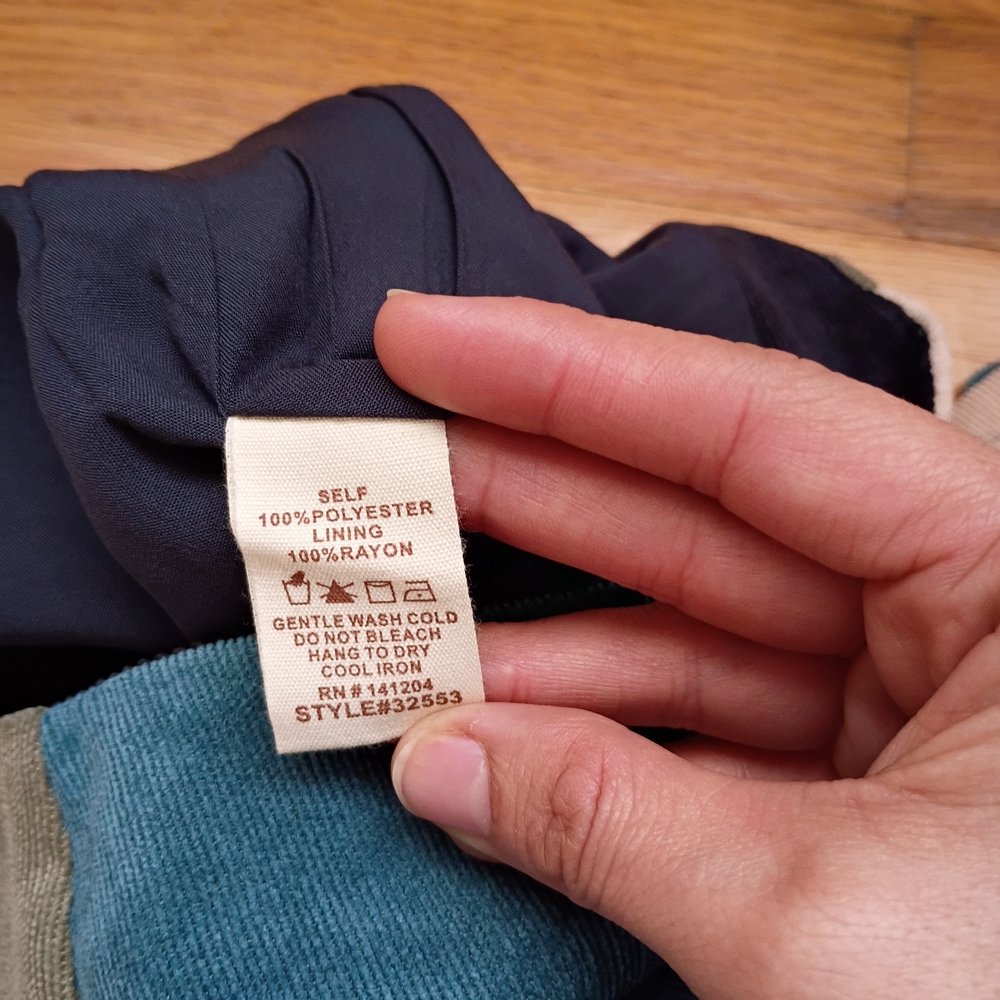 Hem & Thread Mini Skirt Spring  Colorblock Corduroy Zipper Closure Medium - Picture 14 of 15